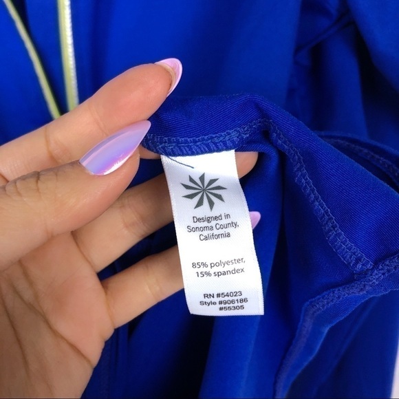 Athleta Half Zip Pullover Blue Jacket - Picture 8 of 10